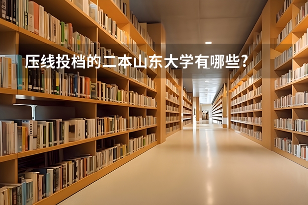 压线投档的二本山东大学有哪些?