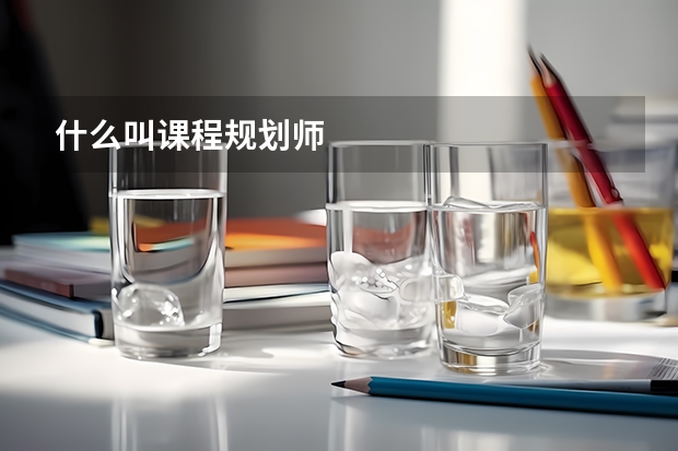 什么叫课程规划师