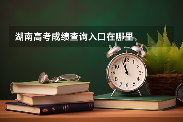 湖南高考成绩查询入口在哪里