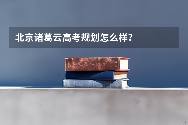 北京诸葛云高考规划怎么样？