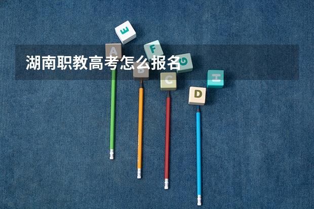 湖南职教高考怎么报名