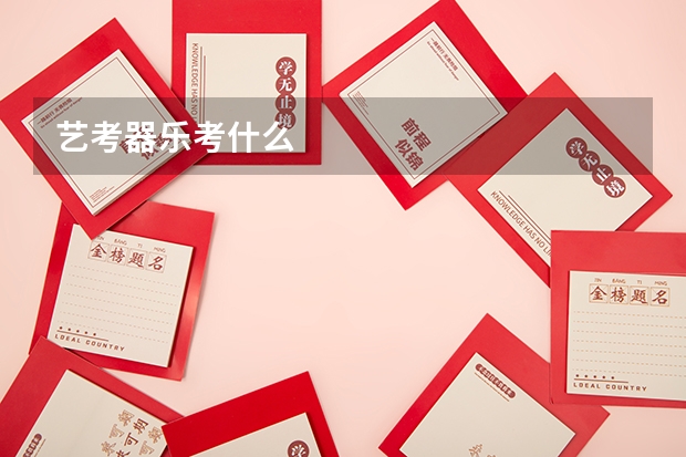 艺考器乐考什么