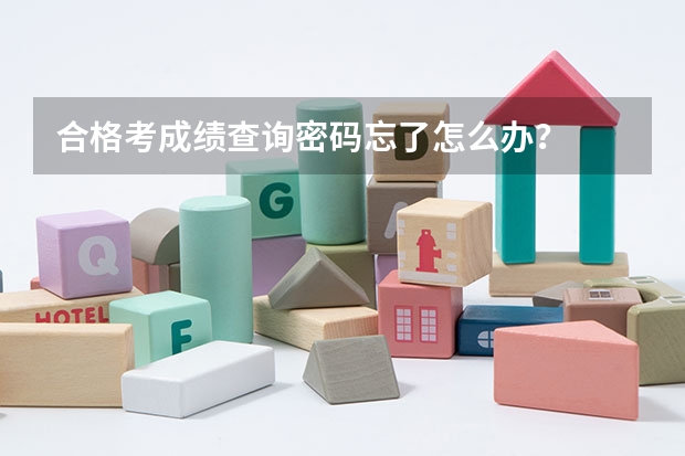 合格考成绩查询密码忘了怎么办？