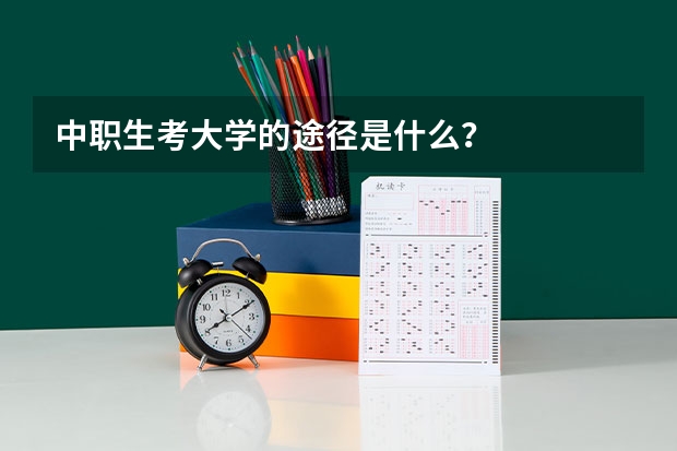 中职生考大学的途径是什么？