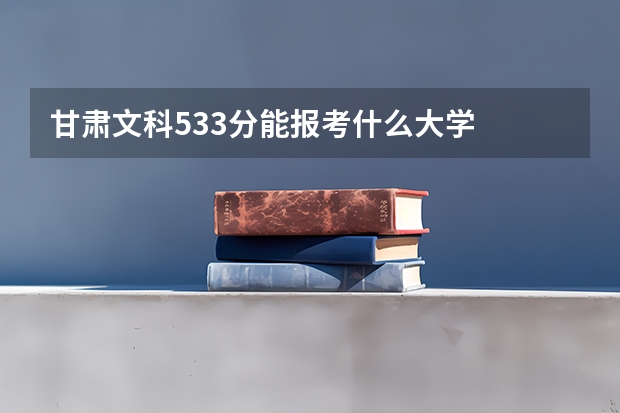 甘肃文科533分能报考什么大学