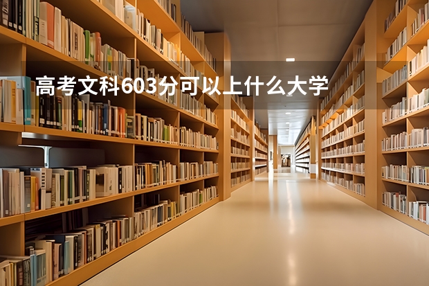 高考文科603分可以上什么大学