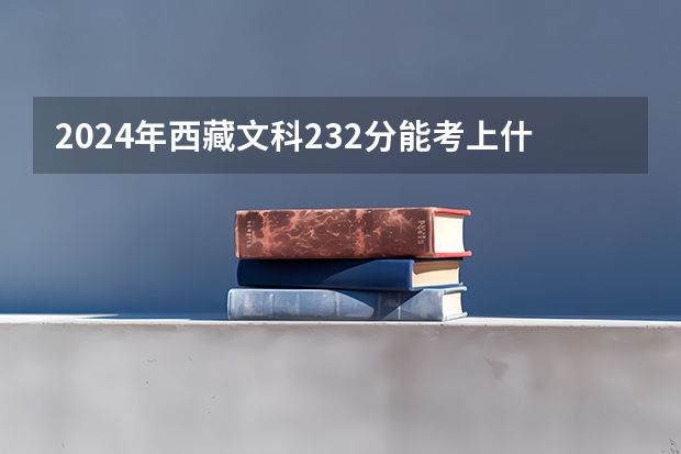 2024年西藏文科232分能考上什么大学？