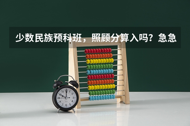 少数民族预科班,照顾分算入吗?急急急(加分)
