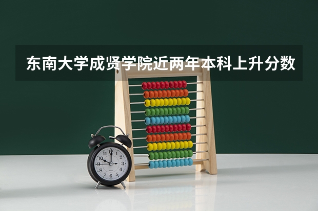 东南大学成贤学院近两年本科上升分数是多少