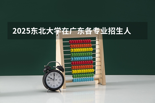 2025东北大学在广东各专业招生人数汇总