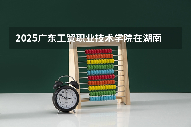 2025广东工贸职业技术学院在湖南招生计划