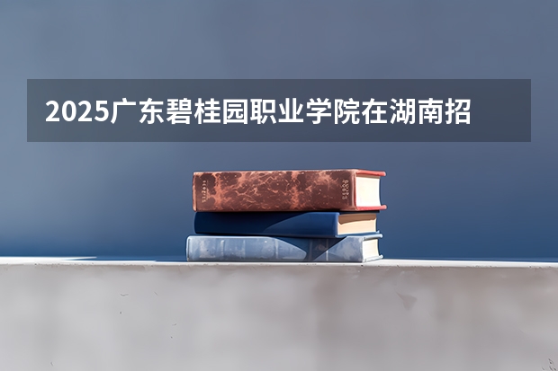 2025广东碧桂园职业学院在湖南招生计划